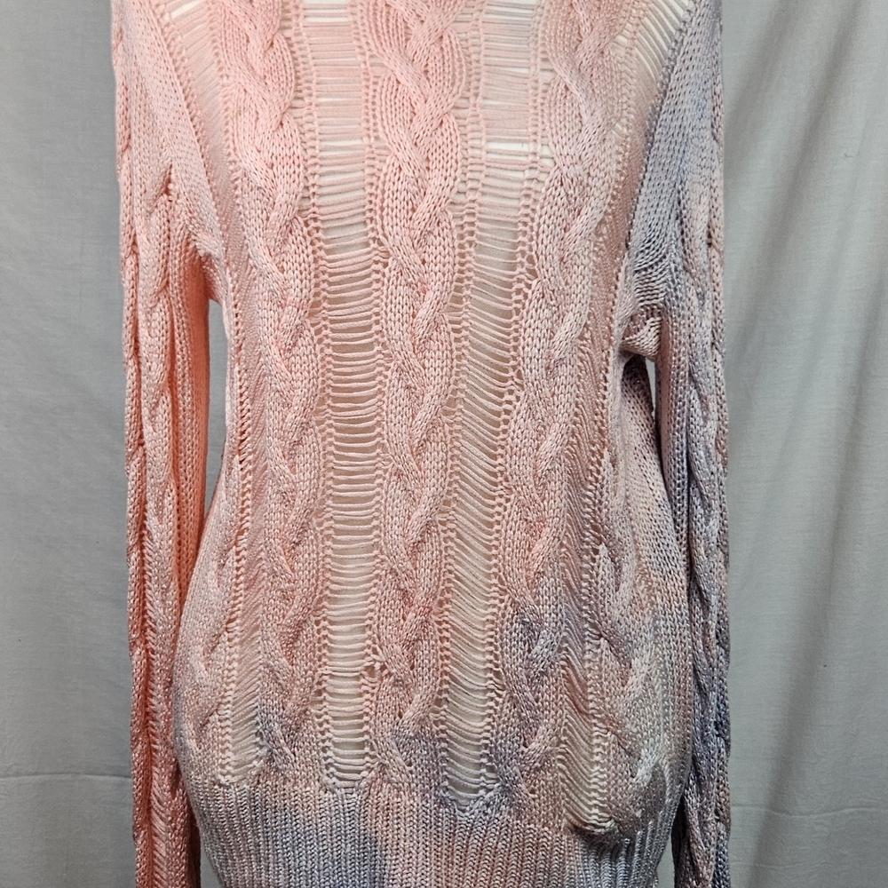 And the Why Women's Sweater Distressed Pink/purple Sz S/M Whimsigoth Fairygoth‎